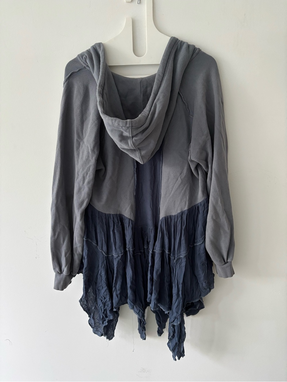Free People Moon Dust Hoodie Cardigan
two-tone grey sweatshirt+flowy tiered XS